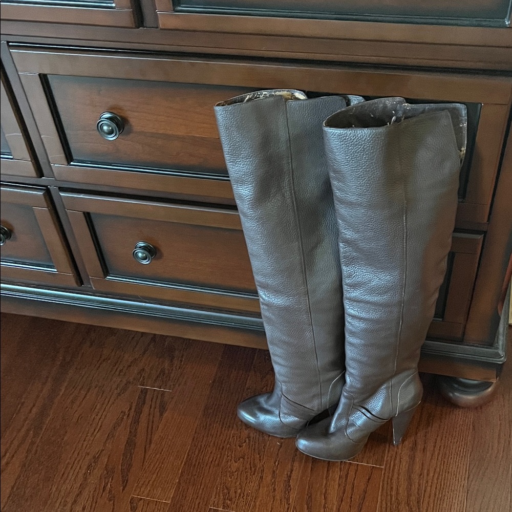 Zara Brown Heeled Boots
